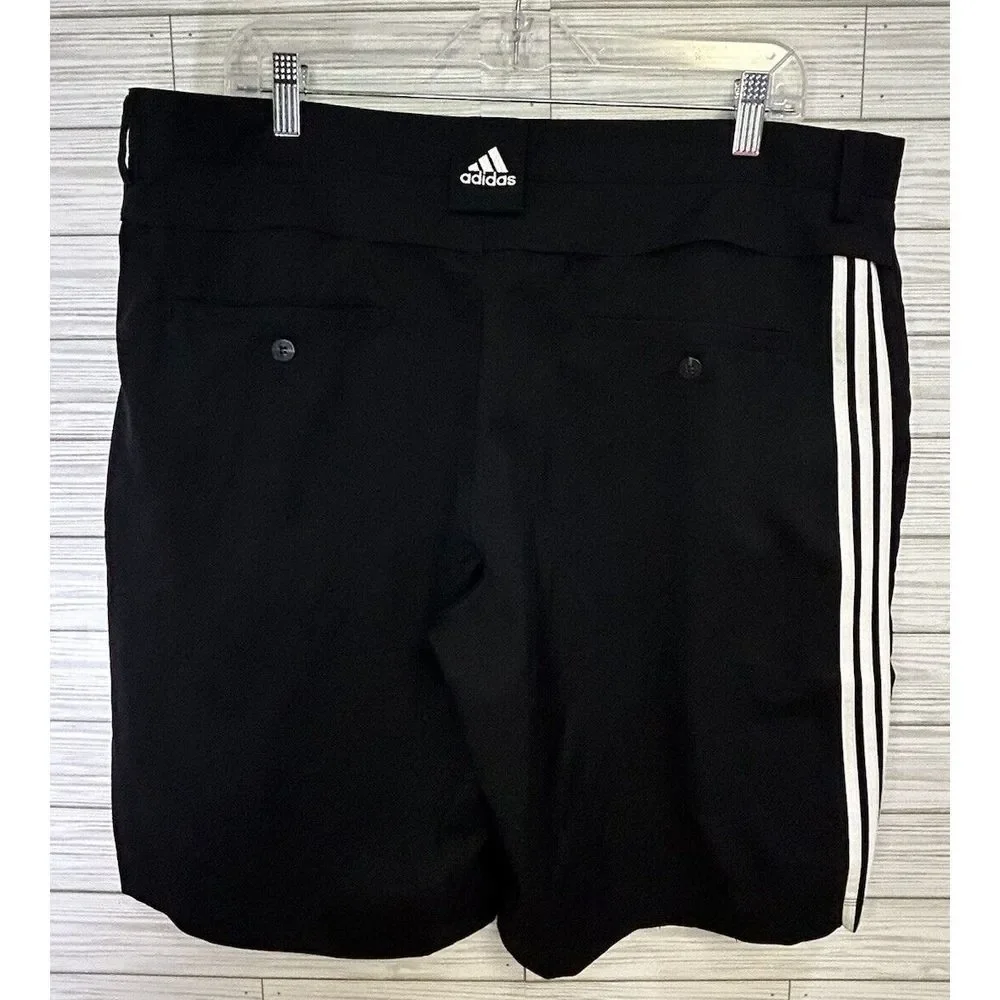 ADIDAS Climacool  Men's Black 3 White StripeGolf/Casual Shorts Size 38 Polyester